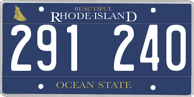 RI license plate 291240