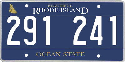 RI license plate 291241