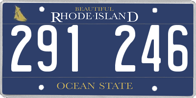 RI license plate 291246