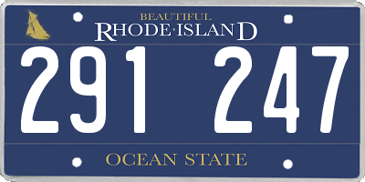 RI license plate 291247