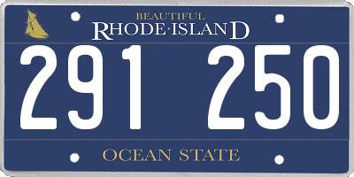 RI license plate 291250