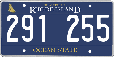 RI license plate 291255