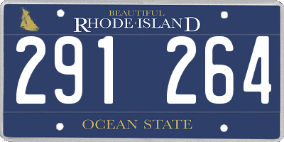 RI license plate 291264