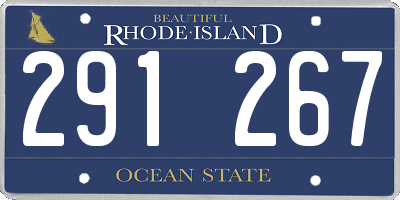 RI license plate 291267