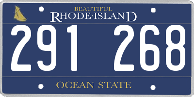 RI license plate 291268