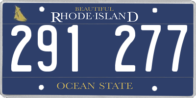 RI license plate 291277