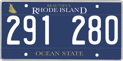 RI license plate 291280