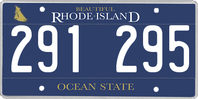 RI license plate 291295