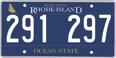 RI license plate 291297