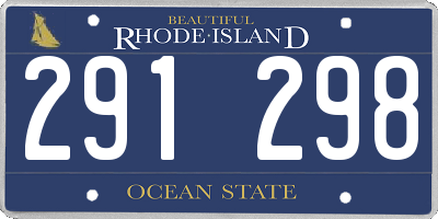 RI license plate 291298