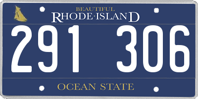 RI license plate 291306