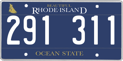 RI license plate 291311