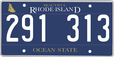 RI license plate 291313