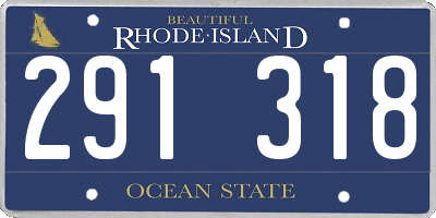 RI license plate 291318