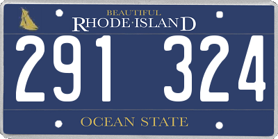 RI license plate 291324