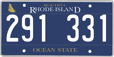RI license plate 291331
