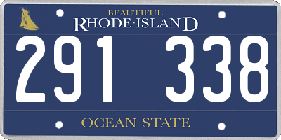 RI license plate 291338