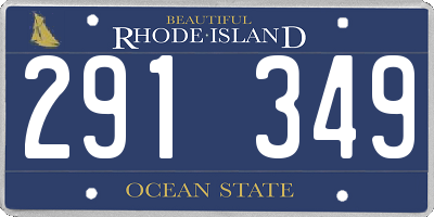 RI license plate 291349