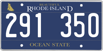 RI license plate 291350