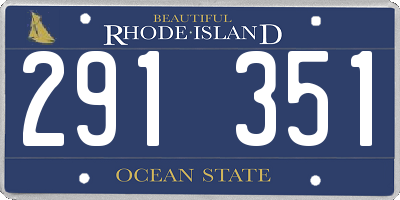 RI license plate 291351