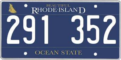 RI license plate 291352
