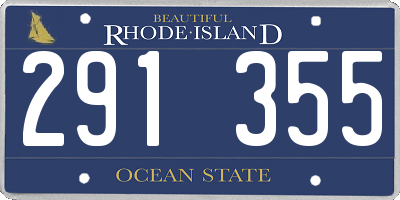 RI license plate 291355