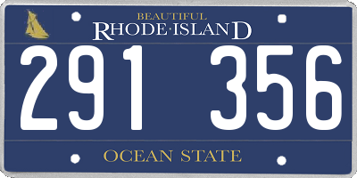 RI license plate 291356