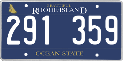 RI license plate 291359