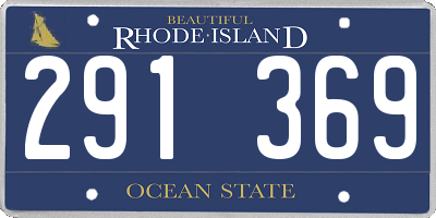 RI license plate 291369