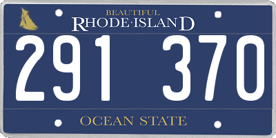 RI license plate 291370