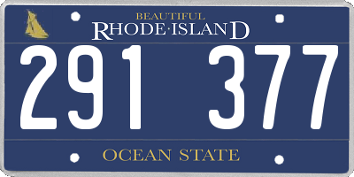 RI license plate 291377