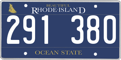 RI license plate 291380