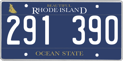 RI license plate 291390