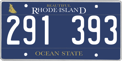 RI license plate 291393