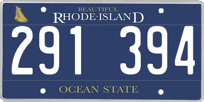 RI license plate 291394