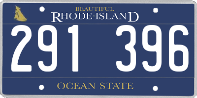 RI license plate 291396