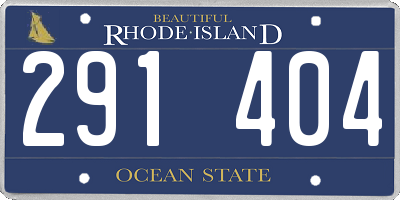 RI license plate 291404