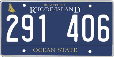 RI license plate 291406
