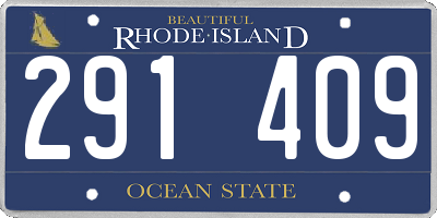 RI license plate 291409