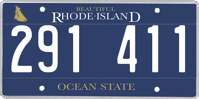 RI license plate 291411