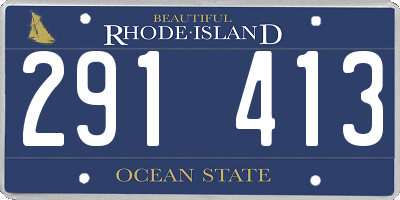 RI license plate 291413