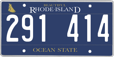 RI license plate 291414