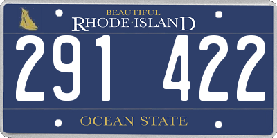RI license plate 291422