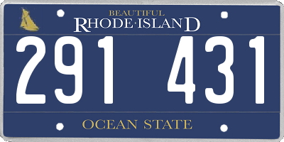 RI license plate 291431
