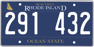 RI license plate 291432