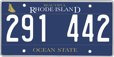RI license plate 291442