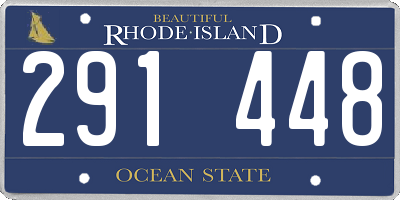 RI license plate 291448