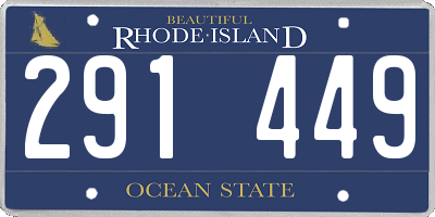 RI license plate 291449