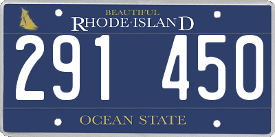 RI license plate 291450