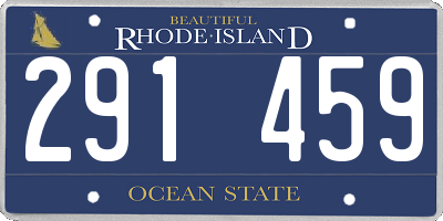 RI license plate 291459